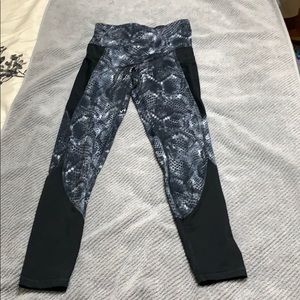 Two tone snake print leggings